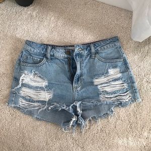Blue jean shorts